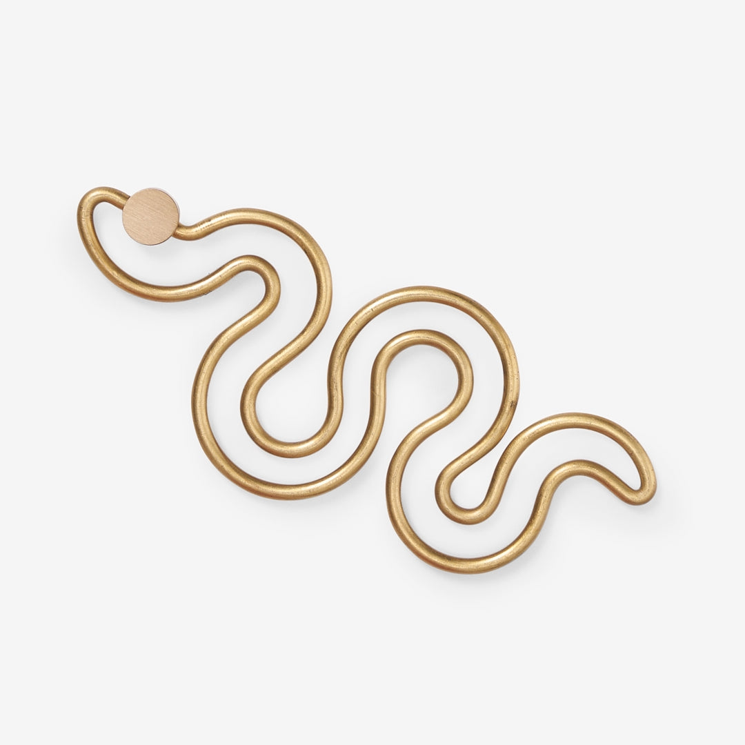 areaware brass snake key chain keychain