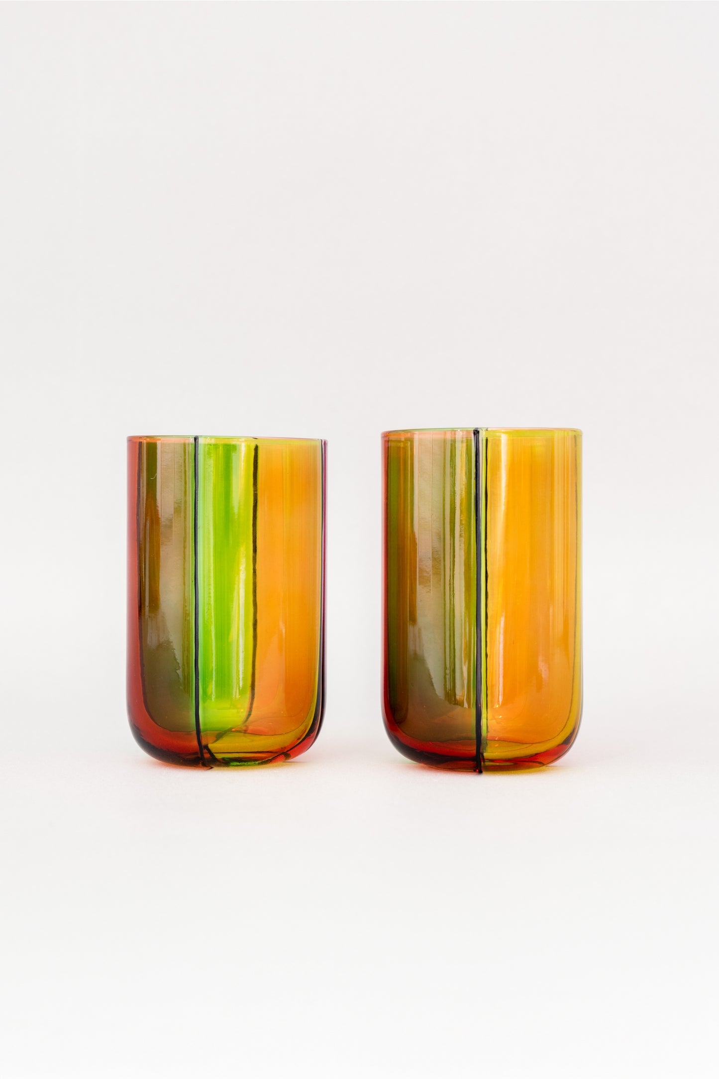 Colorblock Highball Glass Set