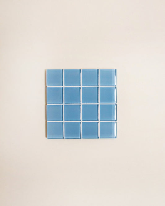 Sky Glass Tile Coaster - subtle art - Handcrafted coasters made with high quality glass tiles. They don't just have to be a coaster though, use them for whatever your heart desires honestly. They're just dreamy little pops of color for your space! 