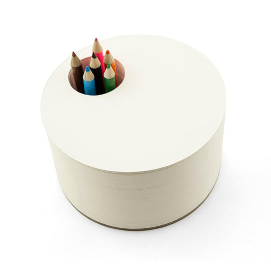 &nbsp;In classic jOTBLOCK form, these super thick sketchpads boast incorporated holes to store color pencils (included with each), inviting full creative expression at the moment of inspiration.