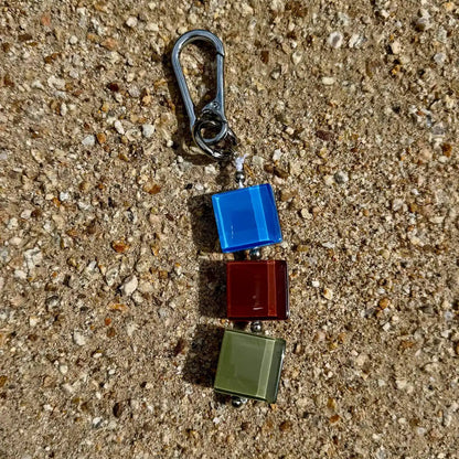 Glass Tile Bag Charm