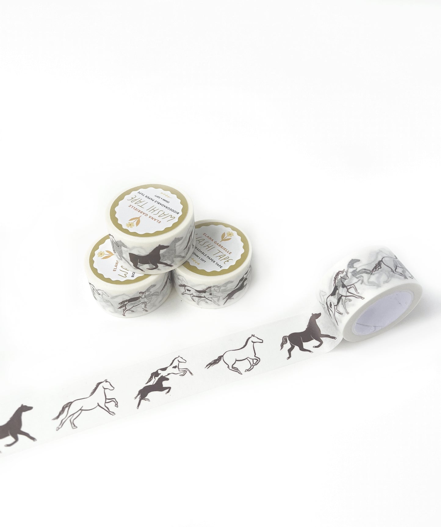 Functional, versatile tape for packaging gifts, scrapbooking, or journaling. washi tape