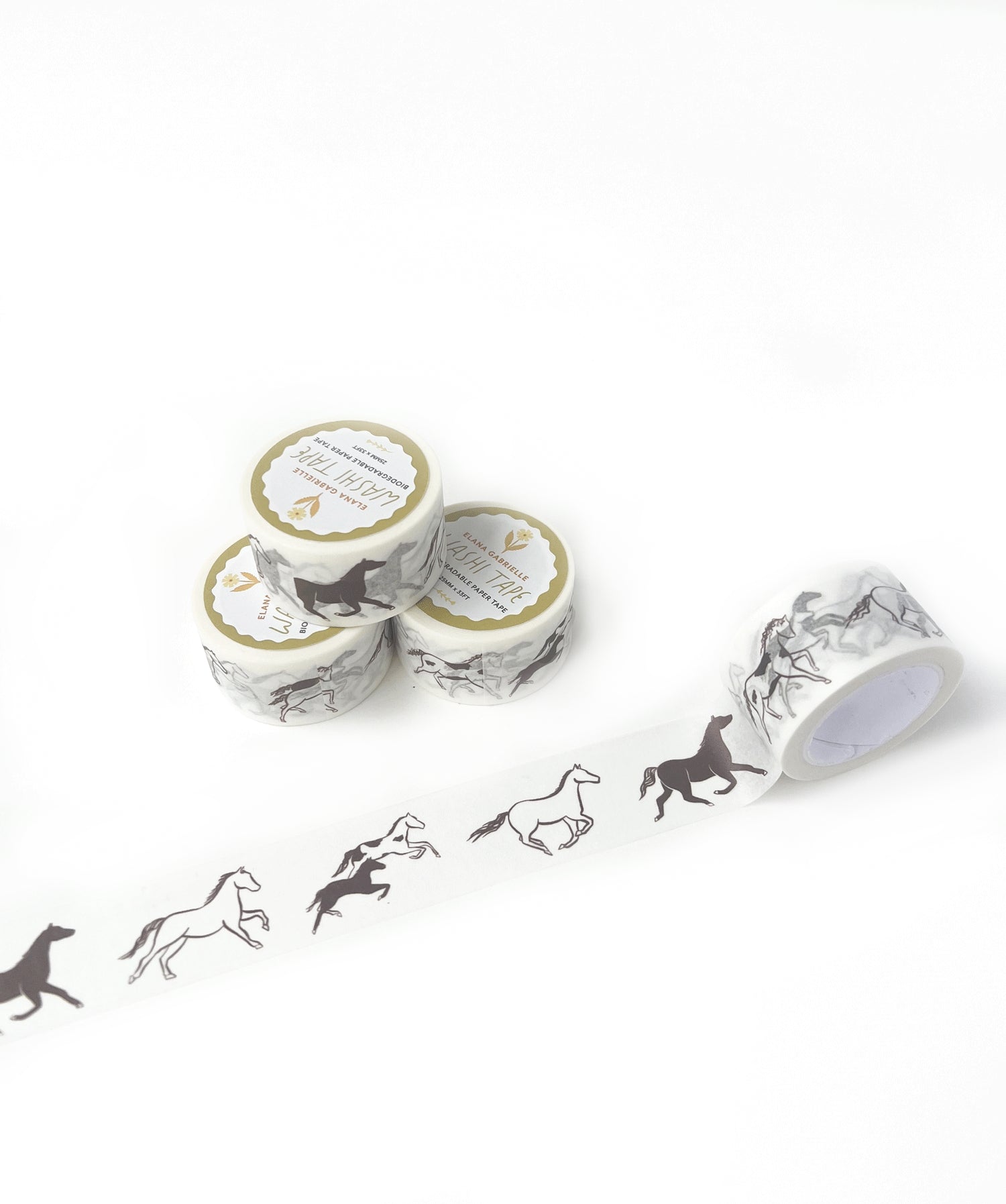Functional, versatile tape for packaging gifts, scrapbooking, or journaling. washi tape