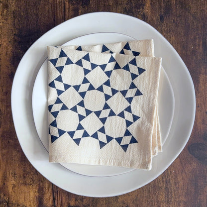 Hand Printed Flour Sack Napkins