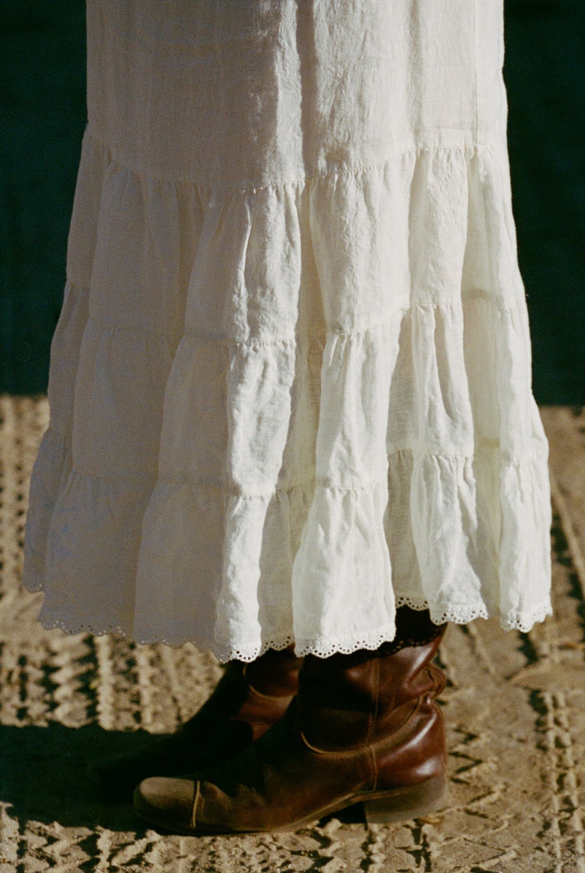 LA Relaxed Tissue Linen Skirt 