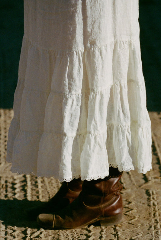 LA Relaxed Tissue Linen Skirt 