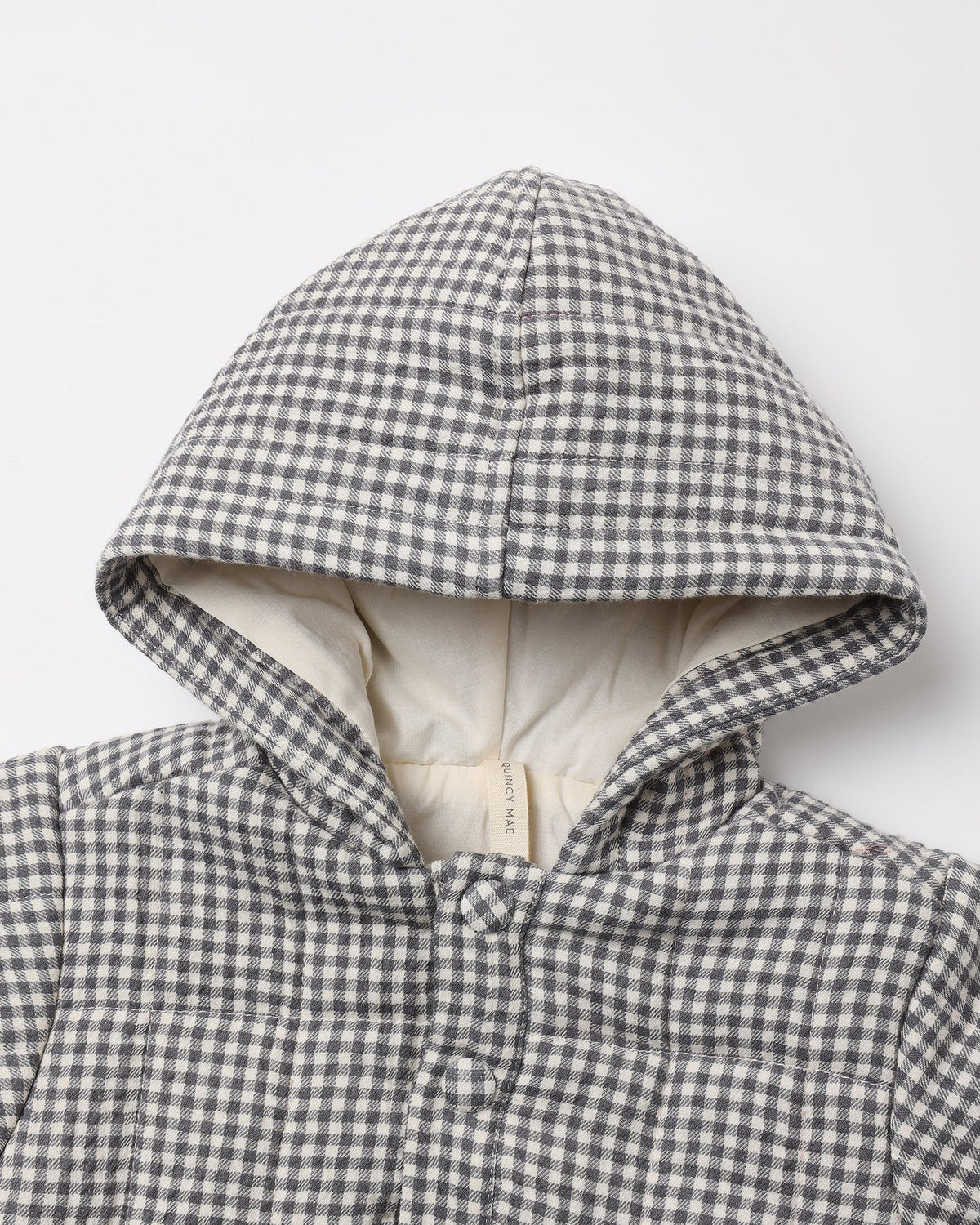 Midnight Gingham Hooded Woven Jacket