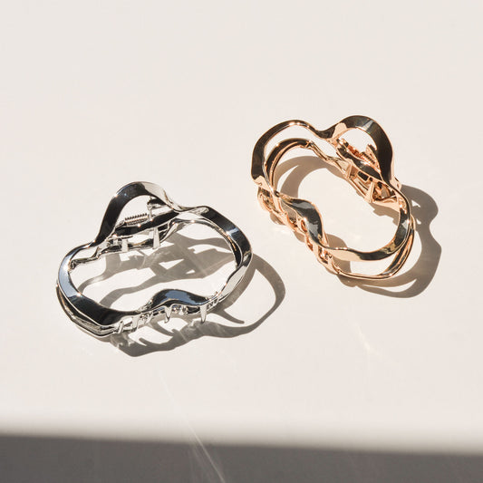 Wave Metal Claw Clip