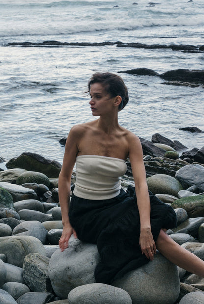 LA Relaxed Pointelle Tube Top 