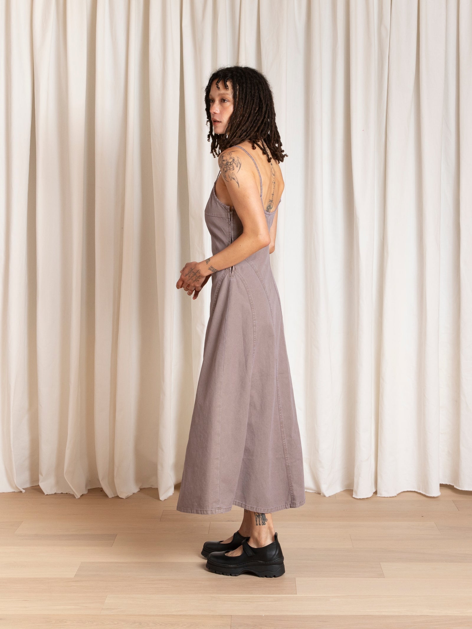 Ali Golden Seamed Tank Dress