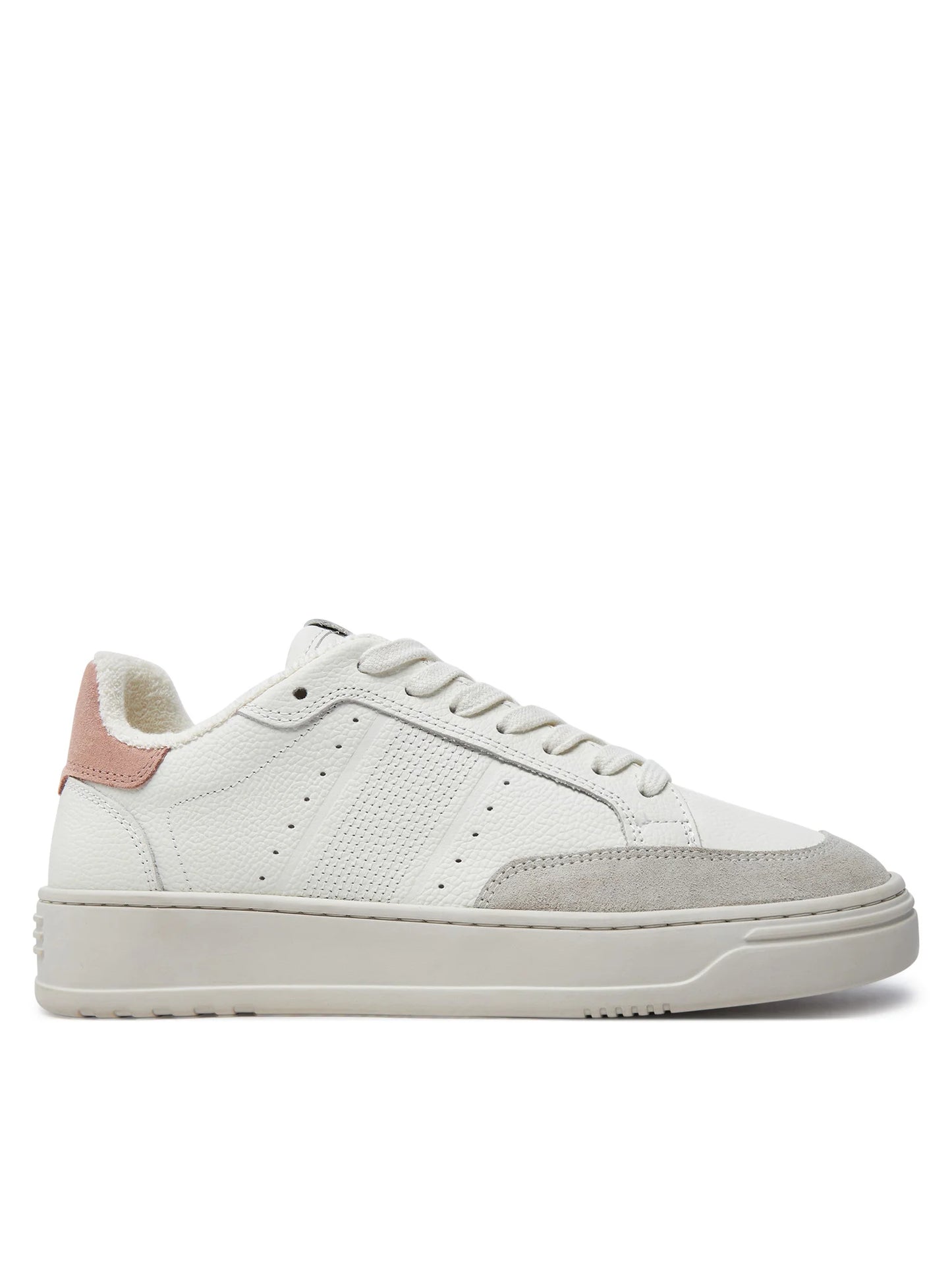Pink Suede Low Top Sneakers
