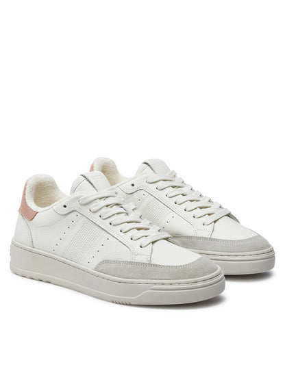 Pink Suede Low Top Sneakers