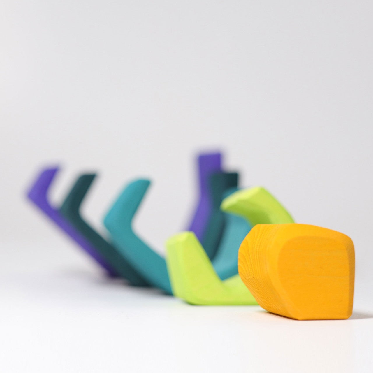 Wooden "Earth" stacking blocks by Grimms.