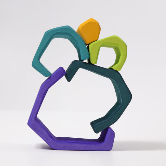 Wooden "Earth" stacking blocks by Grimms.