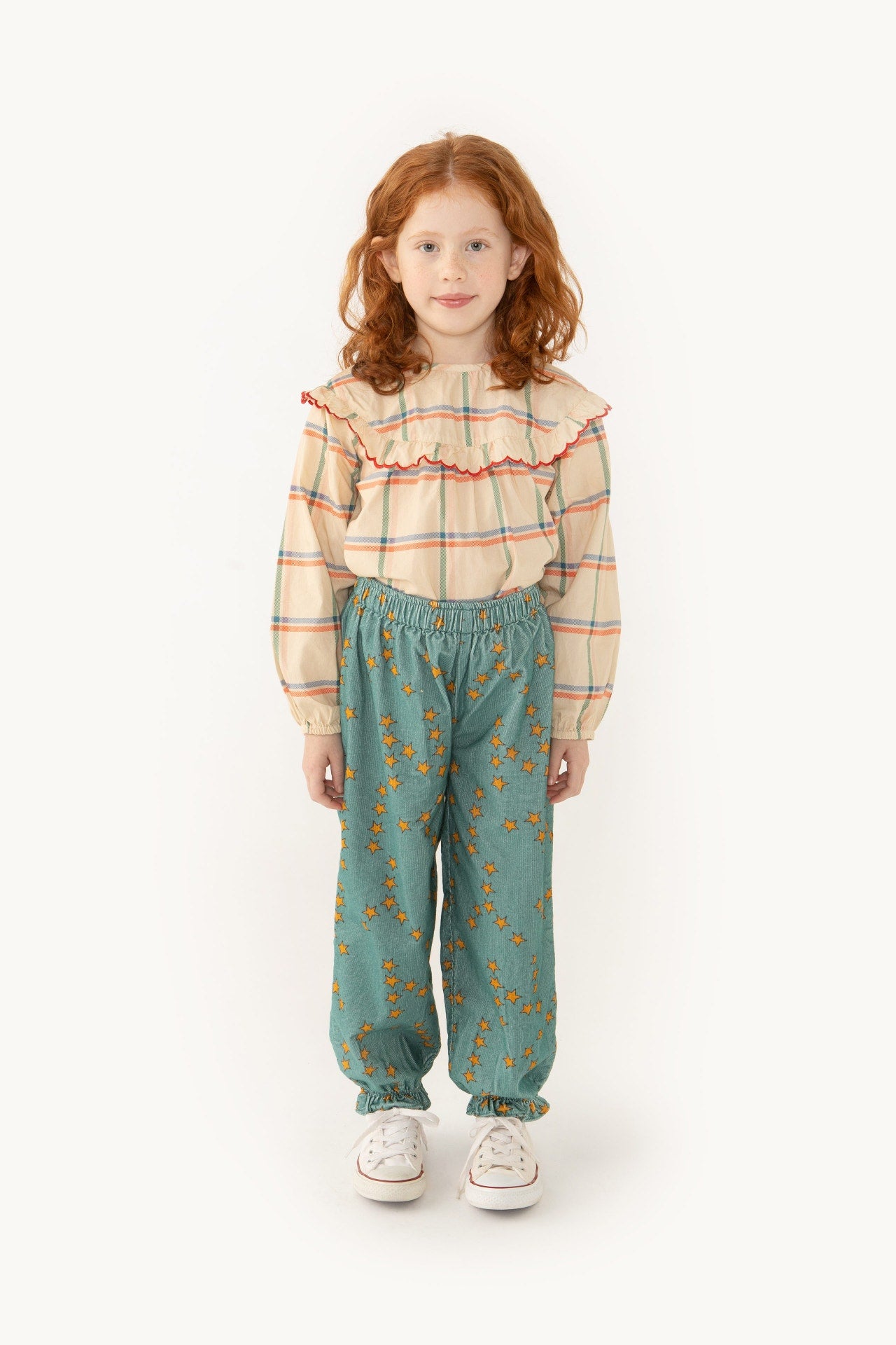 Tiny Cottons frilled star pants in corduroy
