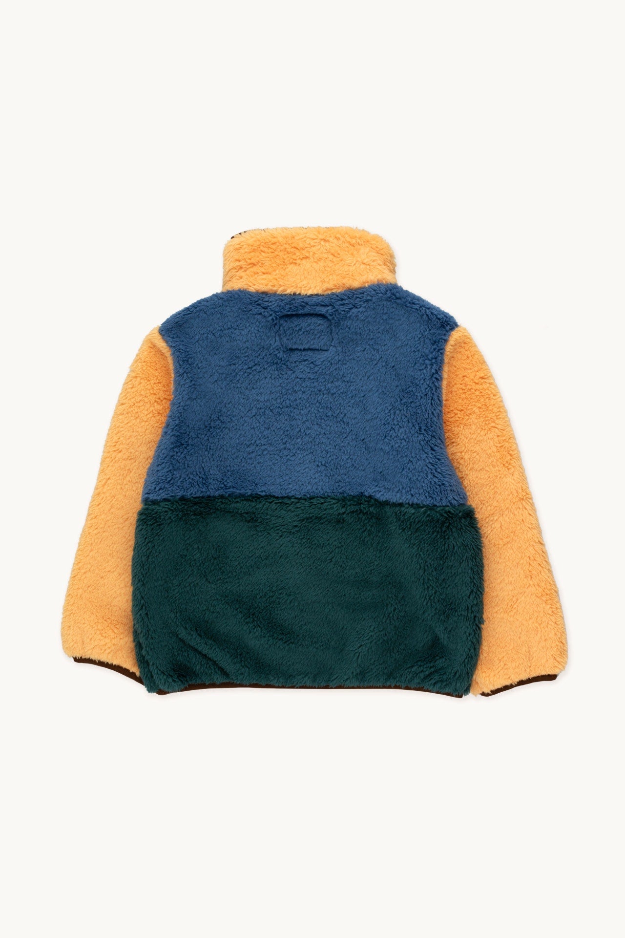 tiny cottons / Stay warm and stylish this winter with the Color Block Polar Sherpa Jumper. Features a unique color block design, snap closure, front pouch pocket and high collar.  Ethically made in China.