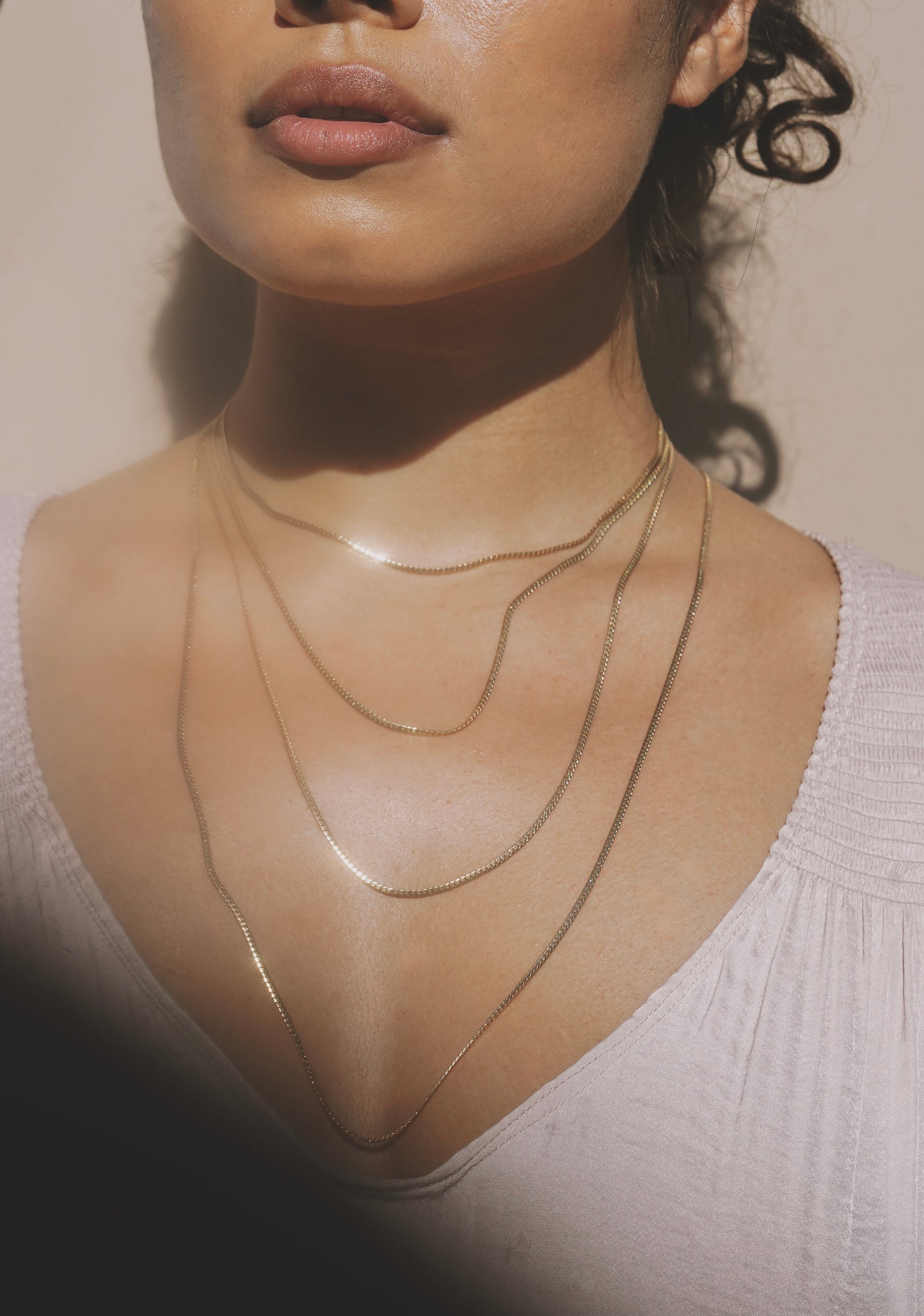 A dramatic flat braided 14kt gold fill chain necklace with fine detail - an elegant addition to any style, a dramatic decor to elevate and inspire. Handmade in the Santa Cruz Mountains.