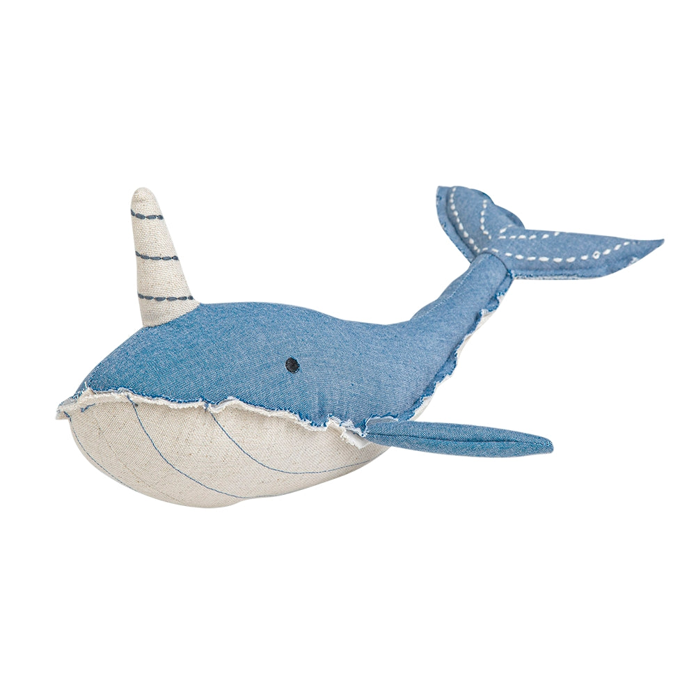 Narwhal stuffed nimal by Crane Baby