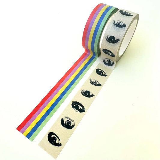 A decorative masking tape that's just sticky enough for a variety of uses and won't leave residue. These can be used for crafting, decorating wrapped gifts, or added in your yearly planner for extra flair on special days.