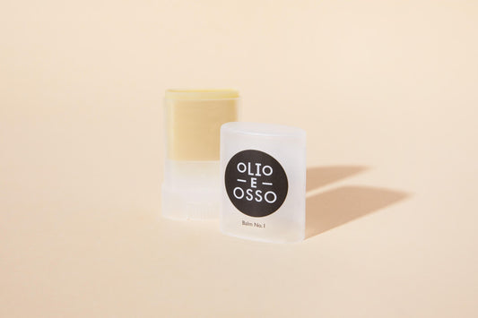 Olio e Osso No. 1 Clear Balm. The most versatile balm is pure and simple. Useful all over the body, its emollient texture melts into lips, tames split ends, flyaway hair, stray eyebrows and beards, and conditions cuticles, elbows and dry patches.