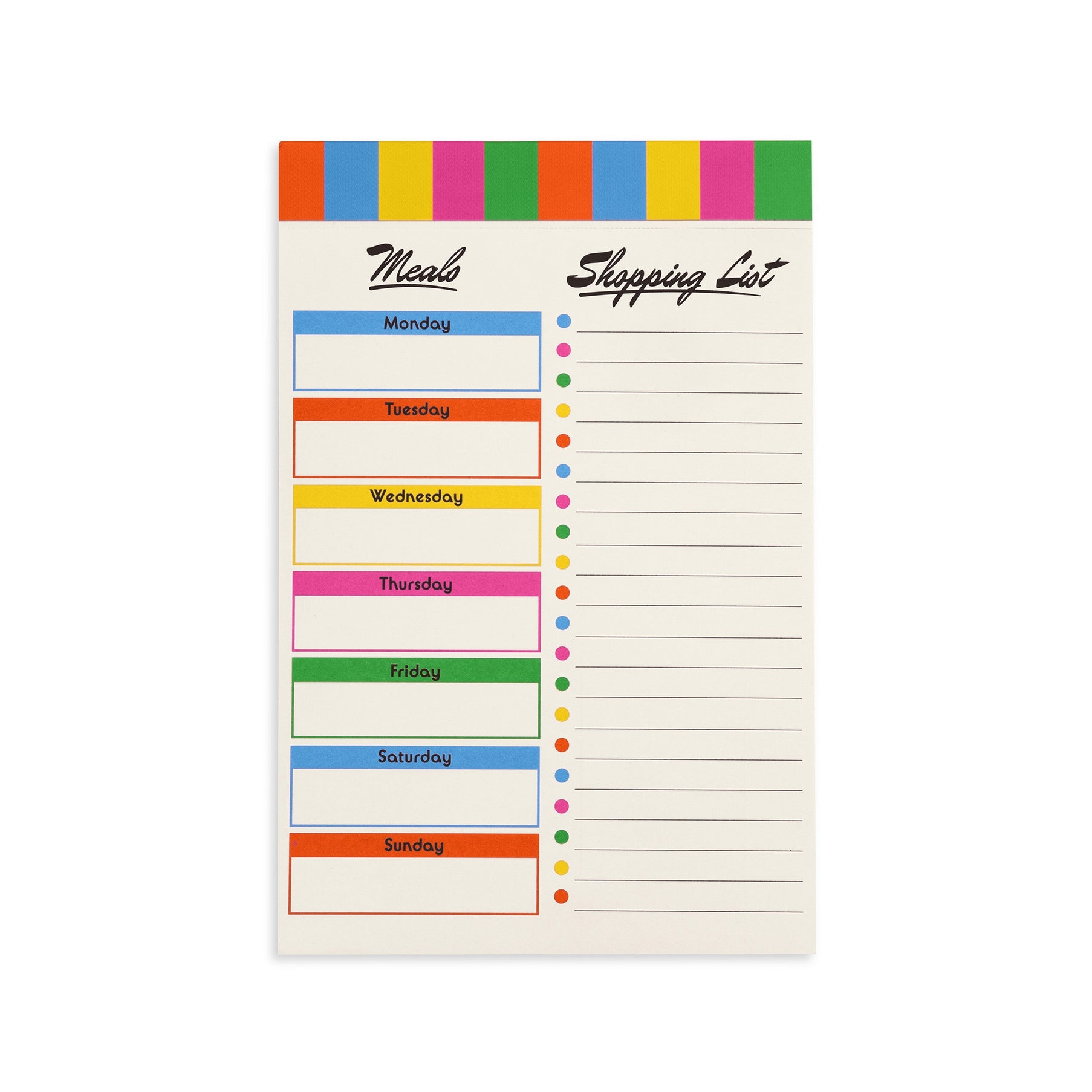 Meal planning can save time and brainpower! This shopping list features a magnetic back and 52 perforated pages.
