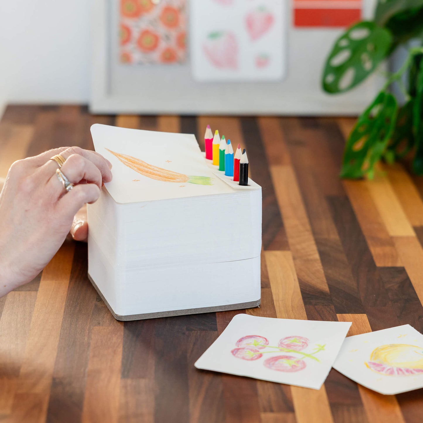 &nbsp;In classic jOTBLOCK form, these super thick sketchpads boast incorporated holes to store color pencils (included with each), inviting full creative expression at the moment of inspiration.