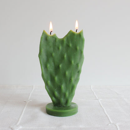 Beeswax Nopal Cactus Candle