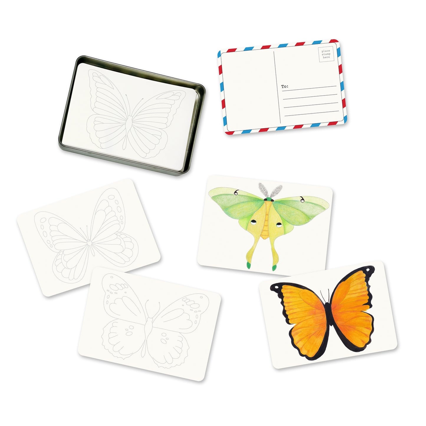 elseware unplug coloring postcards