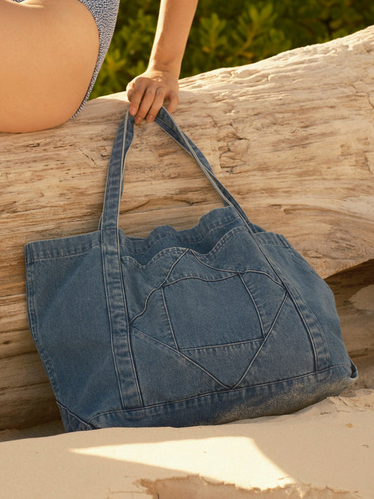 Denim Beach Tote
