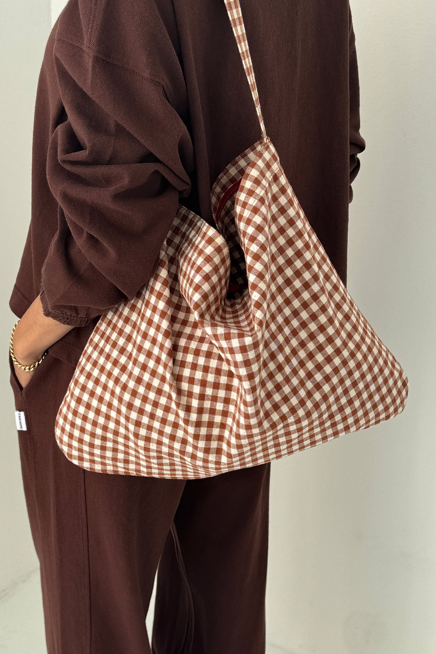 Le Bon Shoppe Happy Carry Bag cinnamon gingham