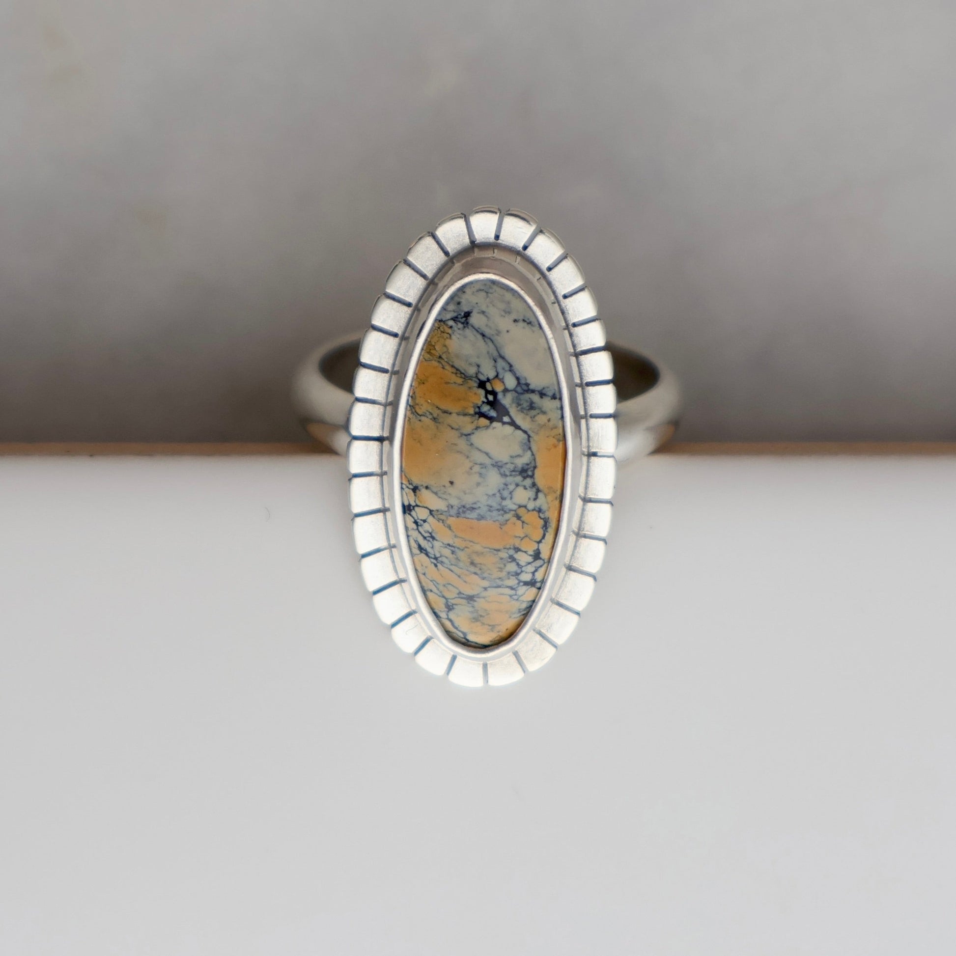 Lumi Ring - Ivory Creek Variscite. 925 sterling silver jewelry carolyn keys