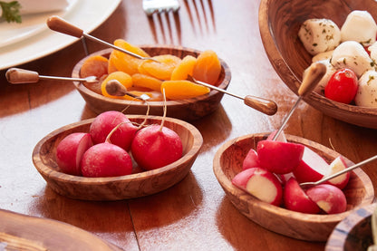 Olive Wood Aperitivo Bowls Set