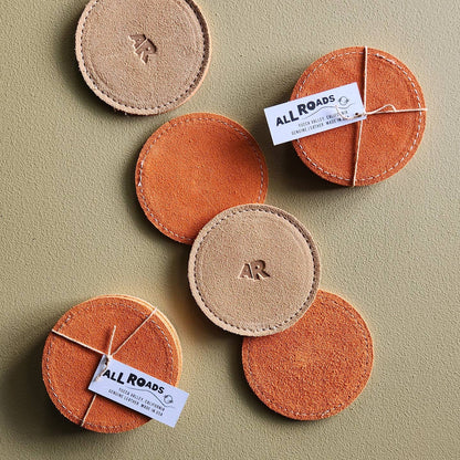 all roads set of 4 double sided coasters