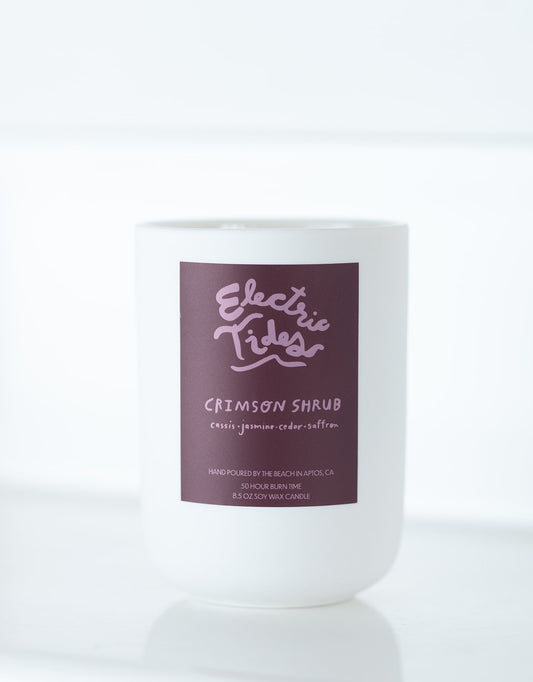Electric Tides Crimson Shrub Candle
