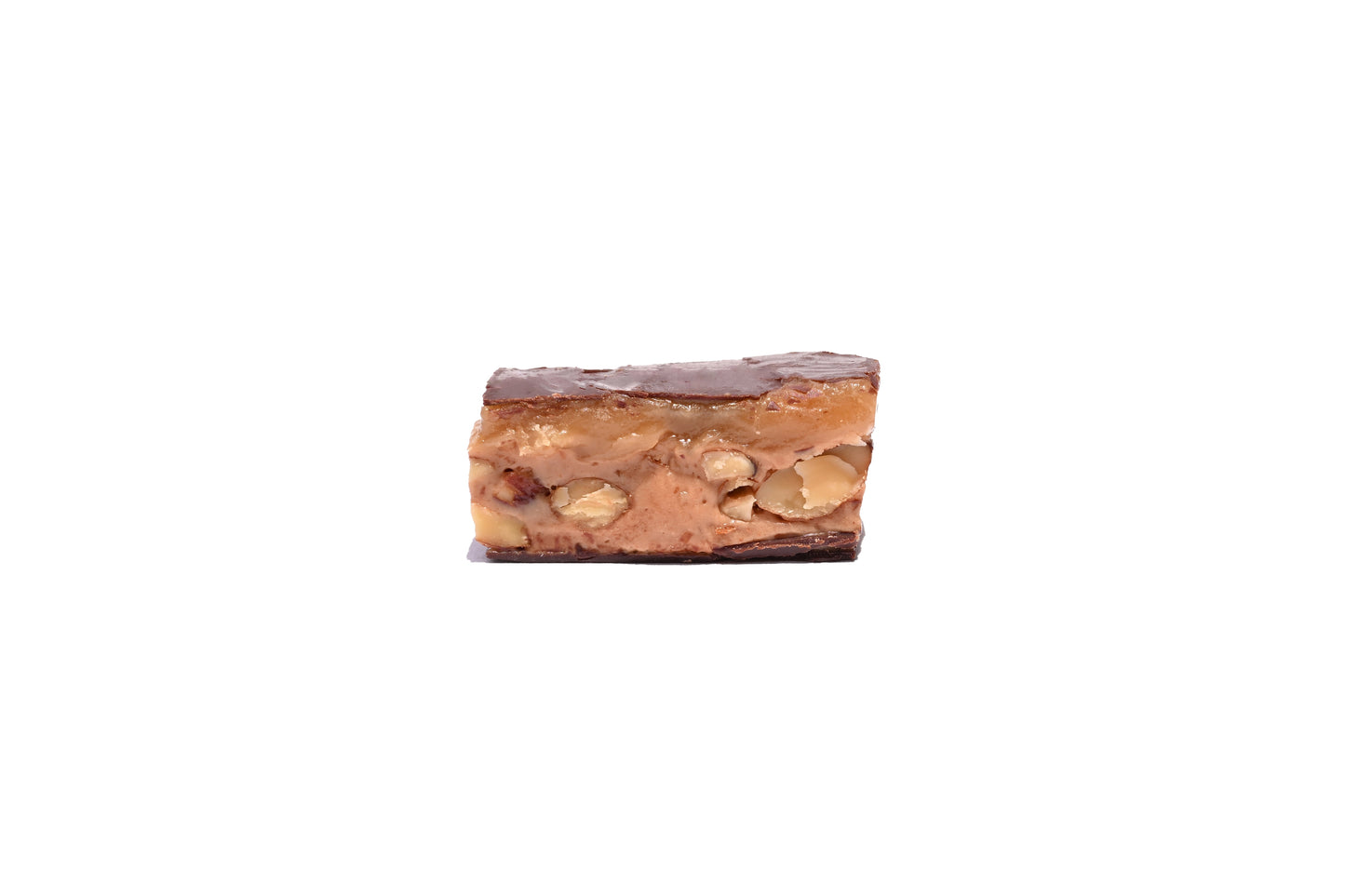 HEY CHAMP Nougat with roasted almonds, salted caramel and dark milk chocolate