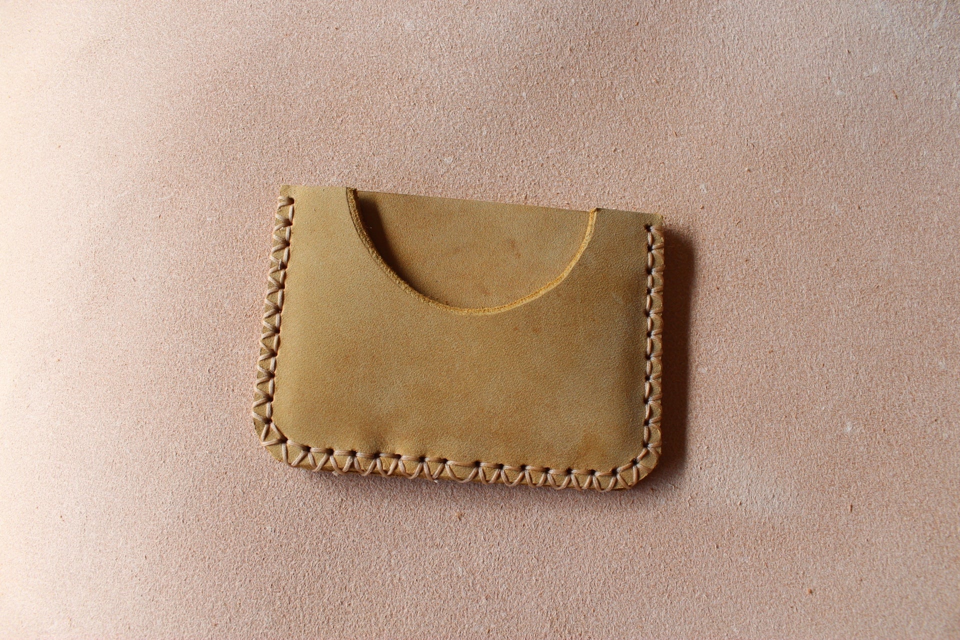 mini leather wallet card holder handmade olive n suede