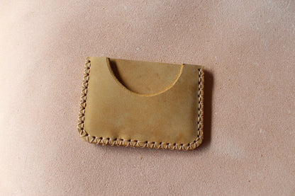 mini leather wallet card holder handmade olive n suede