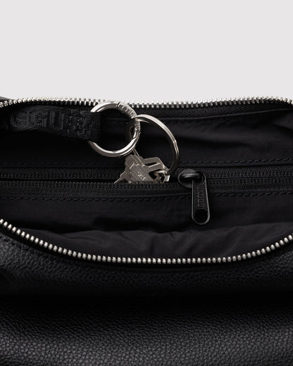 Baggu Small Recycled Leather Flat Crescent Bag 