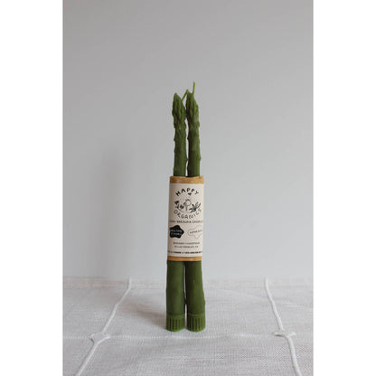 Beeswax Asparagus Taper Candles