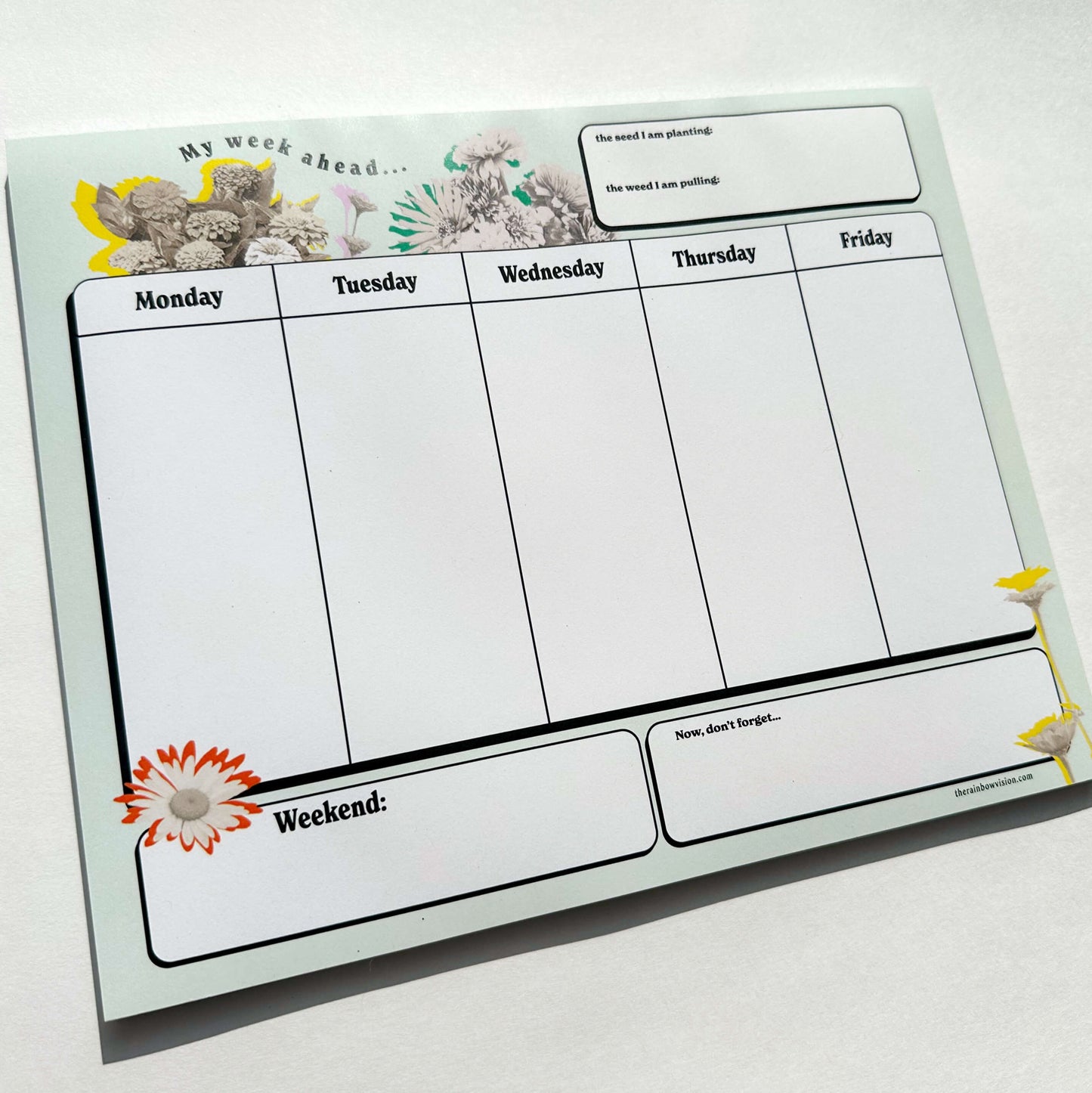 Weekly Desk Planner