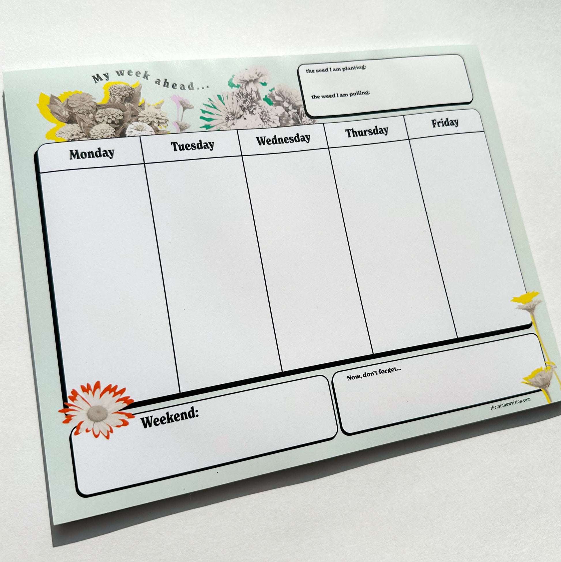 Weekly Desk Planner