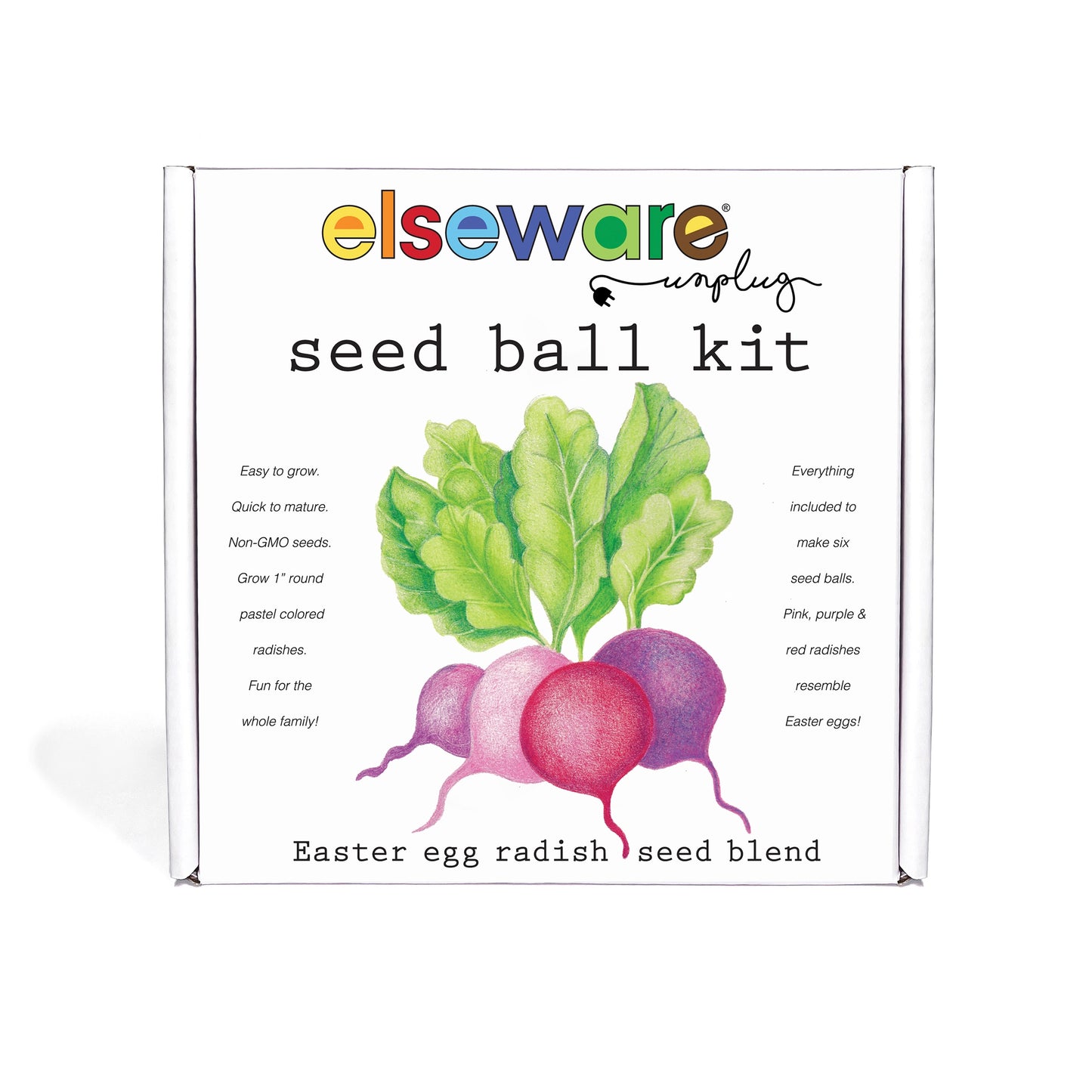 elseware unplug diy radish seed ball kit