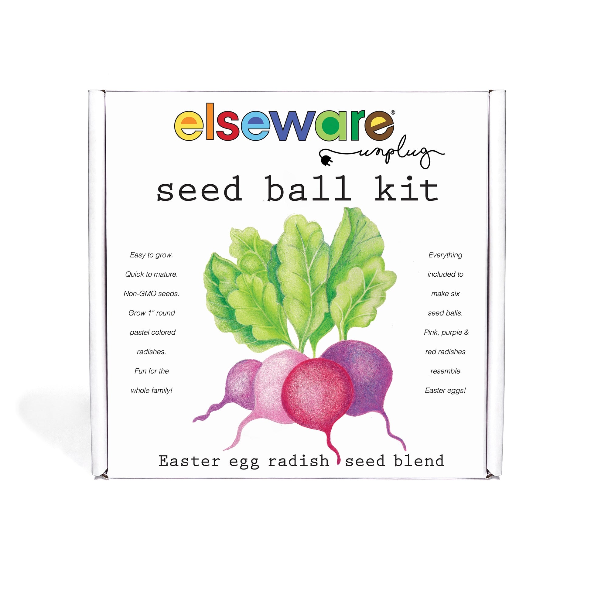 elseware unplug diy radish seed ball kit