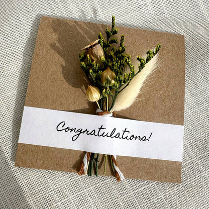 Mini Dried Floral Bouquet Card