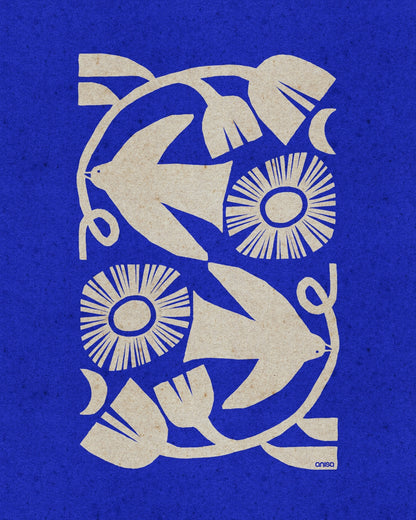 Messenger Birds Print by Anisa Makhoul 