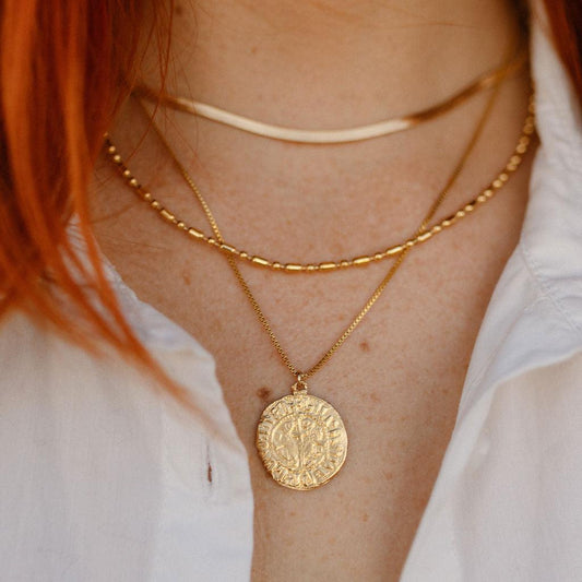 Unique, deadstock vintage ball chain necklace made current with a fresh plating of 14k gold. A perfect 90s vibe chain; use it to layer or add your favorite pendant. This 90's ball chain necklace comes with a long and short pattern.  Designed and handmade in Los Angeles.