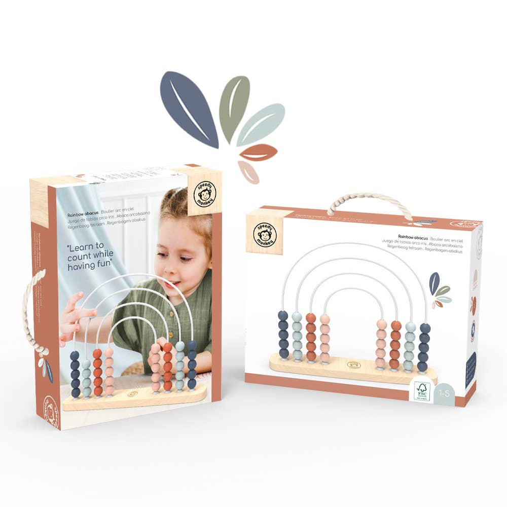 The colorful wooden roller abacus toy encourages your little one to develop hand-eye coordination, color differentiation and improve creativeness. This toy is crafted from sustainably sourced wood from fsc® certified forests.