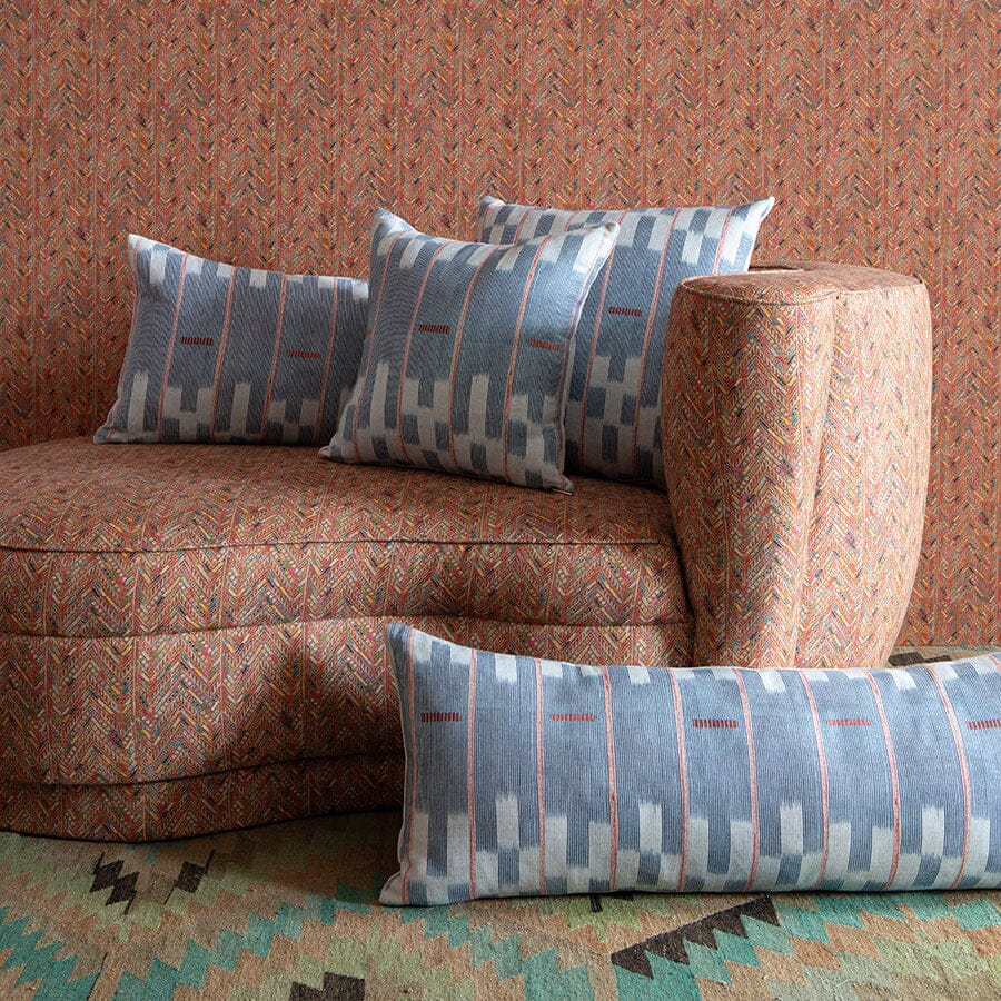 St Frank printed pillows are created with the newest eco-friendly technology to reflect the detail and uniqueness of archival textiles while being durable for modern living. Digitally printed onto signature cotton/linen blend fabric. OEKO-TEX Standard 100 certified.
