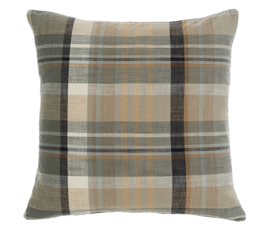 100% cotton woven decorative throw pillow. The Delacourts warm tones and neutral base make it a versatile accent pillow, perfect for modern and transitional interiors. Whether placed on a couch or bed, it adds a sophisticated touch to your decor.
