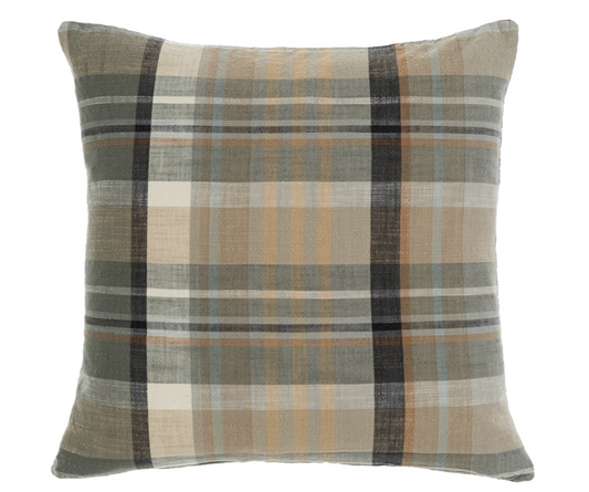 100% cotton woven decorative throw pillow. The Delacourts warm tones and neutral base make it a versatile accent pillow, perfect for modern and transitional interiors. Whether placed on a couch or bed, it adds a sophisticated touch to your decor.